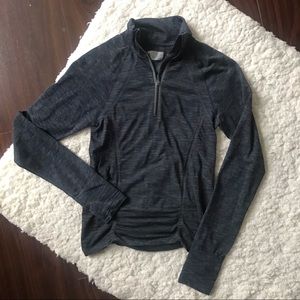 Fast Track Half Zip by Athleta in Heathered Navy